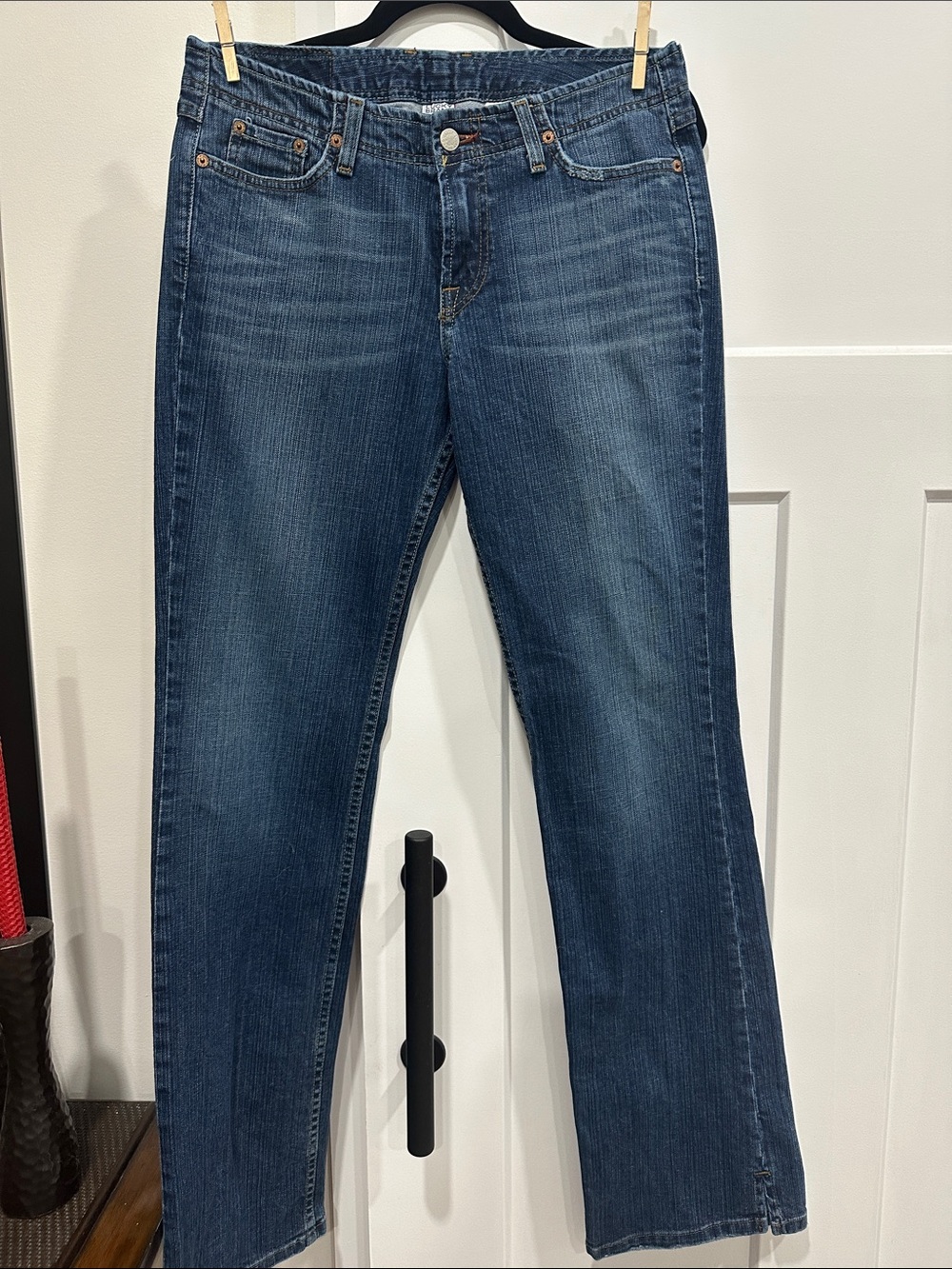 Lucky Brand Indigo Blue Dungarees Wonder Jean NWOT; Long Length